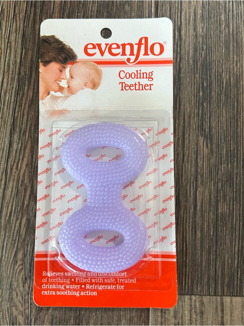 VTG Evenflo purple baby teether NEW IN PACKAGE NOS 90’s 80’s